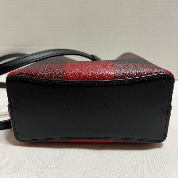 New Coach Mini Town Plaid Bucket Bag Crossbody with Card Wallet - Picture 6 of 16